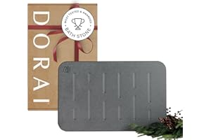 Dorai Home Bath Stone – Luxury Quick-Drying Stone Bath Mat, Non-Slip Surface, Rubberized Bottom Pad, Rain Slate