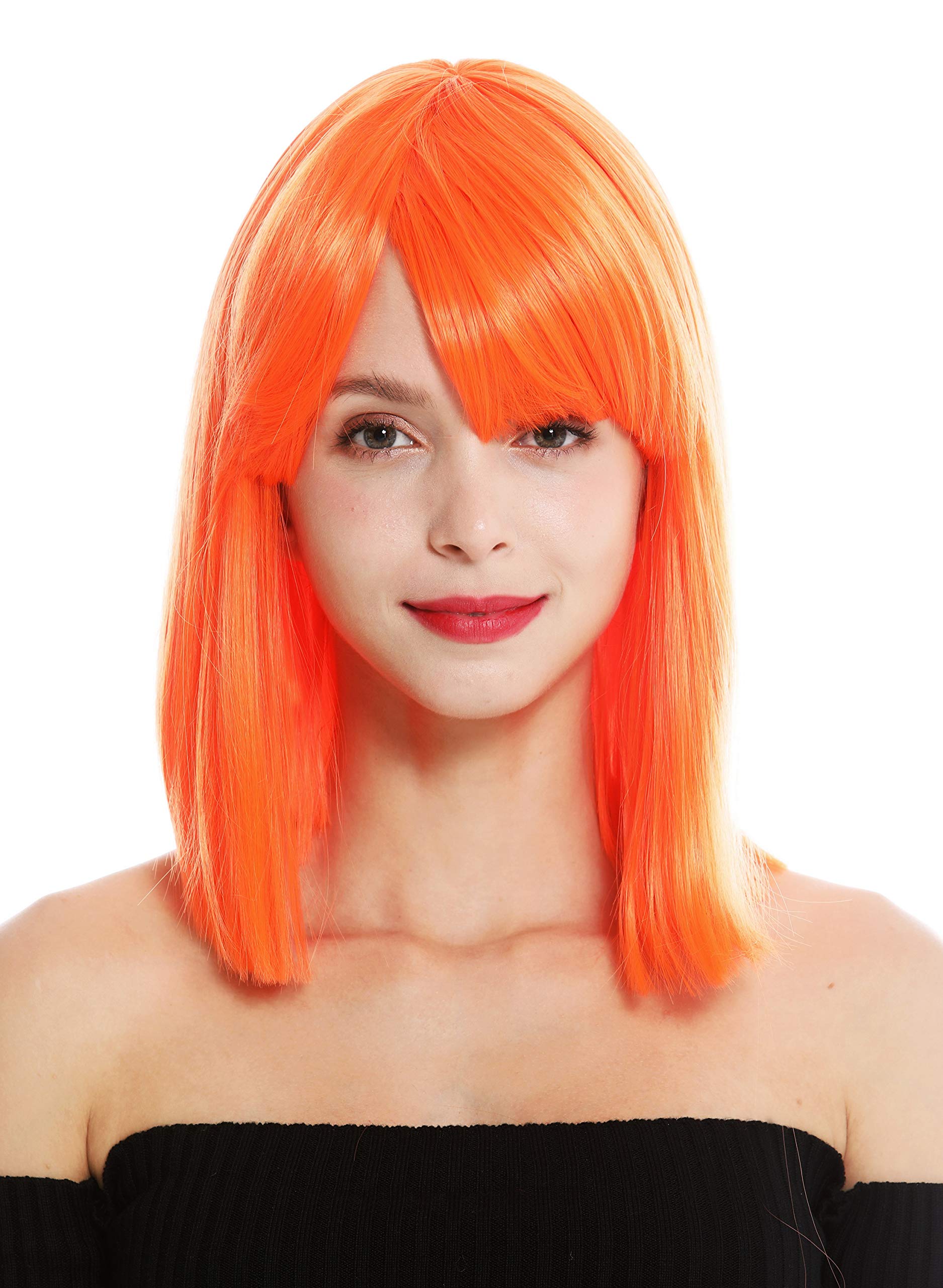 WIG ME UP - VK-10-TF2201 quality women's wig short shoulder length long bob sleek Cleopatra fringe orange
