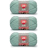 Red Heart Soft Seafoam Yarn - 3 Pack of 141g/5oz - Acrylic - 4 Medium (Worsted) - 256 Yards - Knitting/Crochet