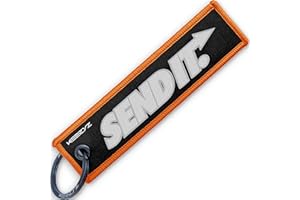 KEEZYZ Send It Keychain | Adventure/Motorsports Mindset | Dirt Bike, MTB, Snowmobile & Off-Road Enthusiast Gift