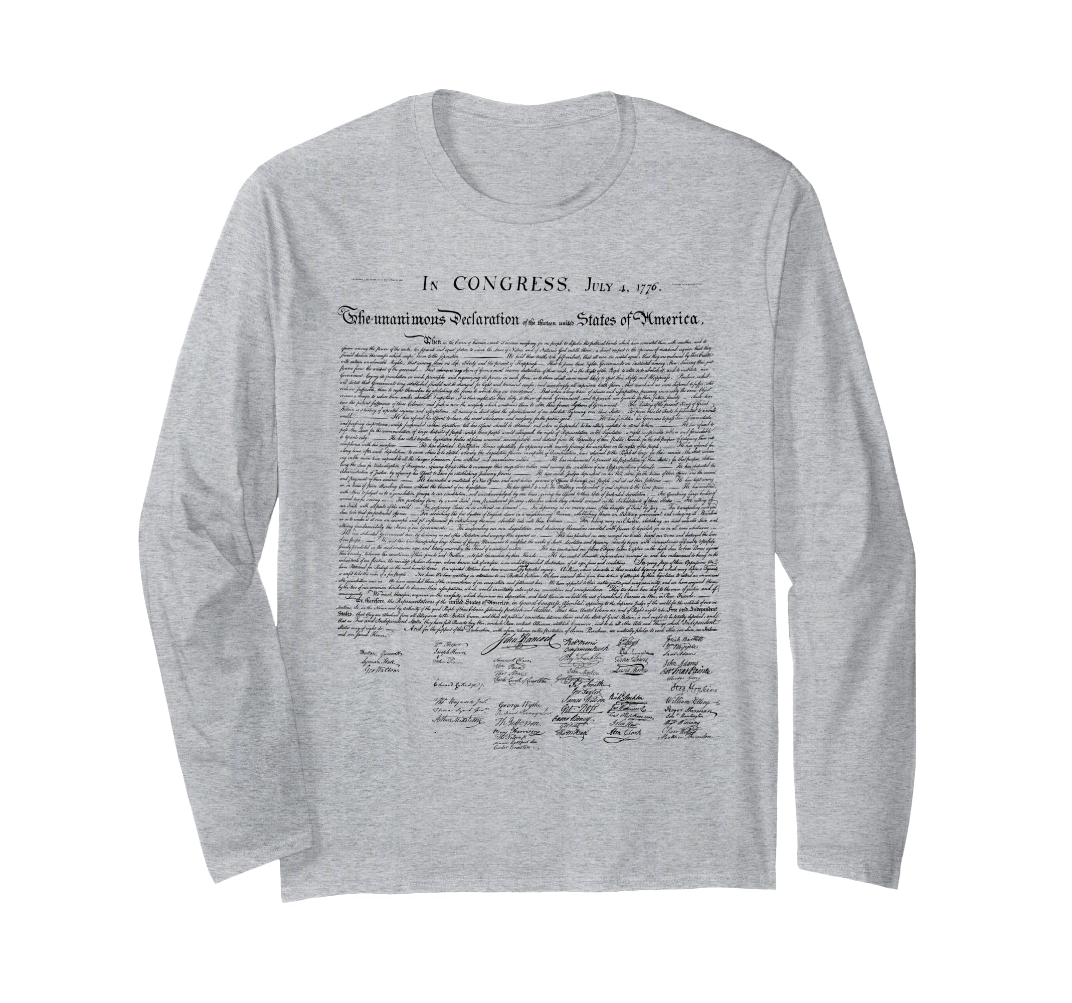 Declaration of Independence liberty USA Constitution America Long Sleeve T-Shirt