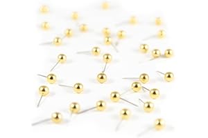 Gold Metallic Map Push Pins. Conquest Maps Golden Map Pins with Beautiful Bling. 1/4" Shiny Gold pins