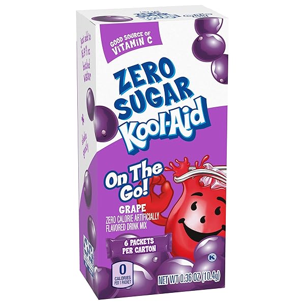 KOOL-AID SUGAR-FREE GRAPE ON-THE-GO POWDERED DRINK MIX 6 COUNT (PACK OF 1)