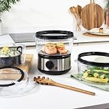 Salter 3 Tier Electric Food Steamer 7.5L - Stackable, BPA Free, 500W view 5