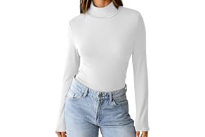 GKBK Womens Long Sleeve Shirts Mock Turtleneck Fall Fashion Basic Thermal Underwear Tops Winter Clothes 2025