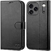 OCASE Compatible with iPhone 17 Pro Max Wallet Case, PU Leather Flip Folio Case with Card Holders RFID Blocking Kickstand [Shockproof TPU Inner Shell] Phone Cover 6.9 Inch 2025, Black