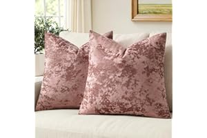 MIULEE Velvet Throw Pillow Covers Set of 2, Soft Neutral Decorative Pillow Cases with Luxurious Textured Vintage Cushion Cove