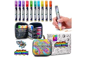 Trippydraws 30 Premium Acrylic Paint Markers for Adults, Teens & Kids, Vibrant Paint Pens w/Trippy Carry Case, Smooth, Non-Toxic, Quick-Dry Colors for Scrapbooking, Drawing & Journaling Projects