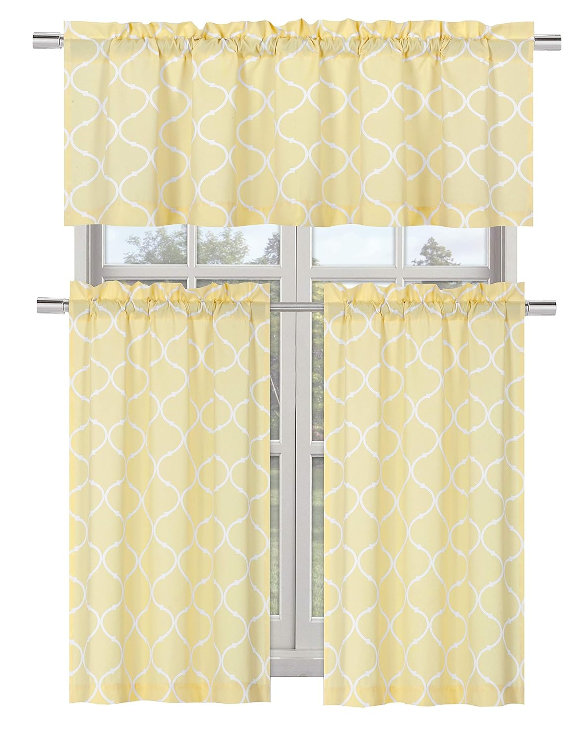 Best Yellow Kitchen Curtains And Valances Set