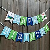 Golf Happy Birthday Banner - Happy Birthday Decorations, Golf Themed Party Supplies, Sport Theme Banner, Sports Themed Party Decoration, One Groovy Birthday garland