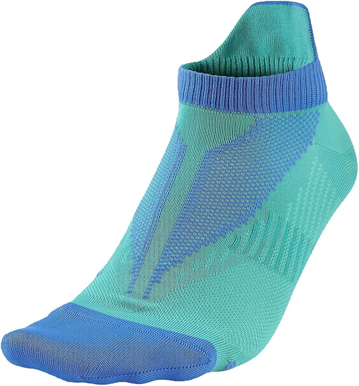 NIKE DriFit Elite No Show Tab Lightweight Stay Cool Running Socks (Ocean Blue/Teal