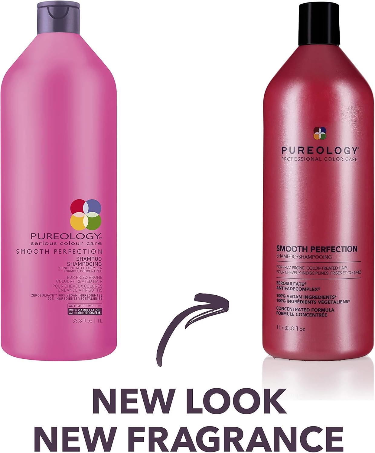 Pureology Smooth Perfection, Shampoo, For Frizz-Prone, Colour Treated Hair, Vegan Formulas, Sulphate Free for a Gentle Cleanse - Image 3
