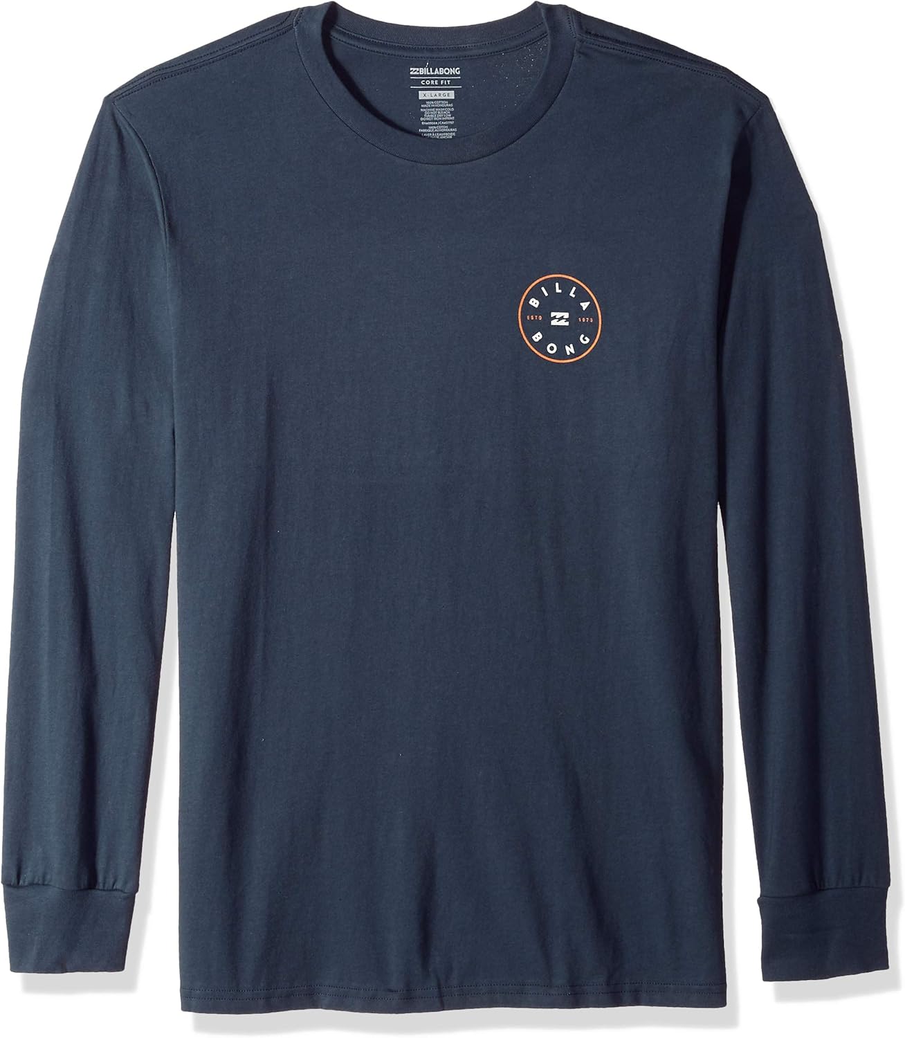 Billabong Men's Long Sleeve TShirts, Navy, XL Clothing