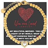 Heart to Heart Adjustable Bracelet for Women | Sterling Silver & Gold Plated Jewelry Gift | Sentiment Card Included | Dainty Charm Bracelet | Present for Daughter, Friend, or Mom | You Are Loved Jewelry