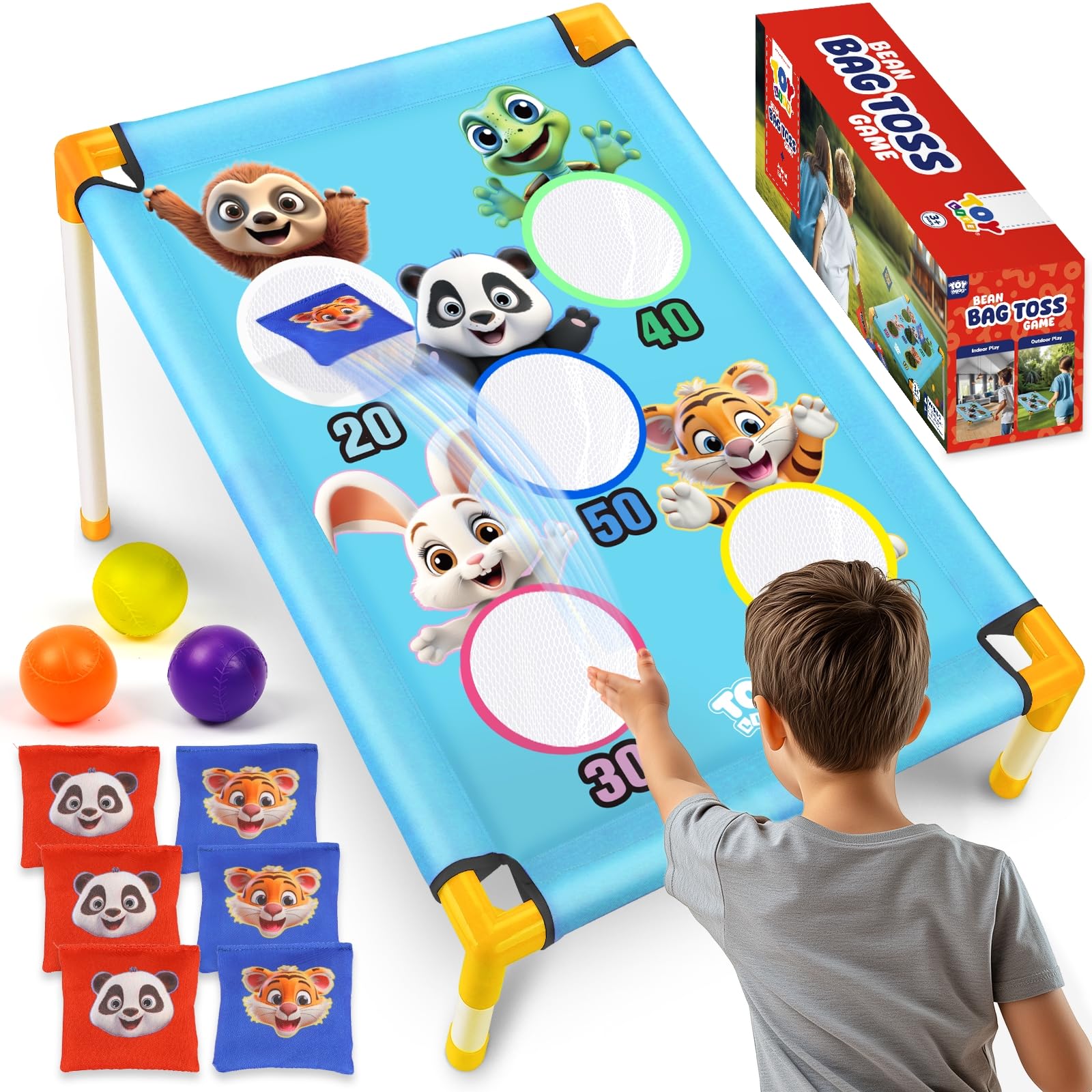 Photo 1 of TOY Life Bean Bag Toss Carnival Games, Corn Hole, Yard Games for Kids Outdoor Game for Kids, Gift for 3 4 5 Year Old Boys Girls, Indoor Backyard Toddler Outdoor Toys for Birthday Party Family Reunion