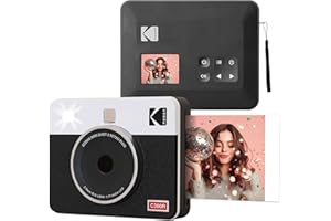 KODAK Mini Shot 3 Retro 4PASS 2-in-1 Instant Digital Camera and Photo Printer (3x3 inches)