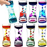 Liquid Motion Bubbler for Kids and Adults Pack of 8 Great Rainbow Series Liquid Bubbler Timer Sensory Fidget Relaxation Stress Relief and Anxiety Relief Relaxing Autism