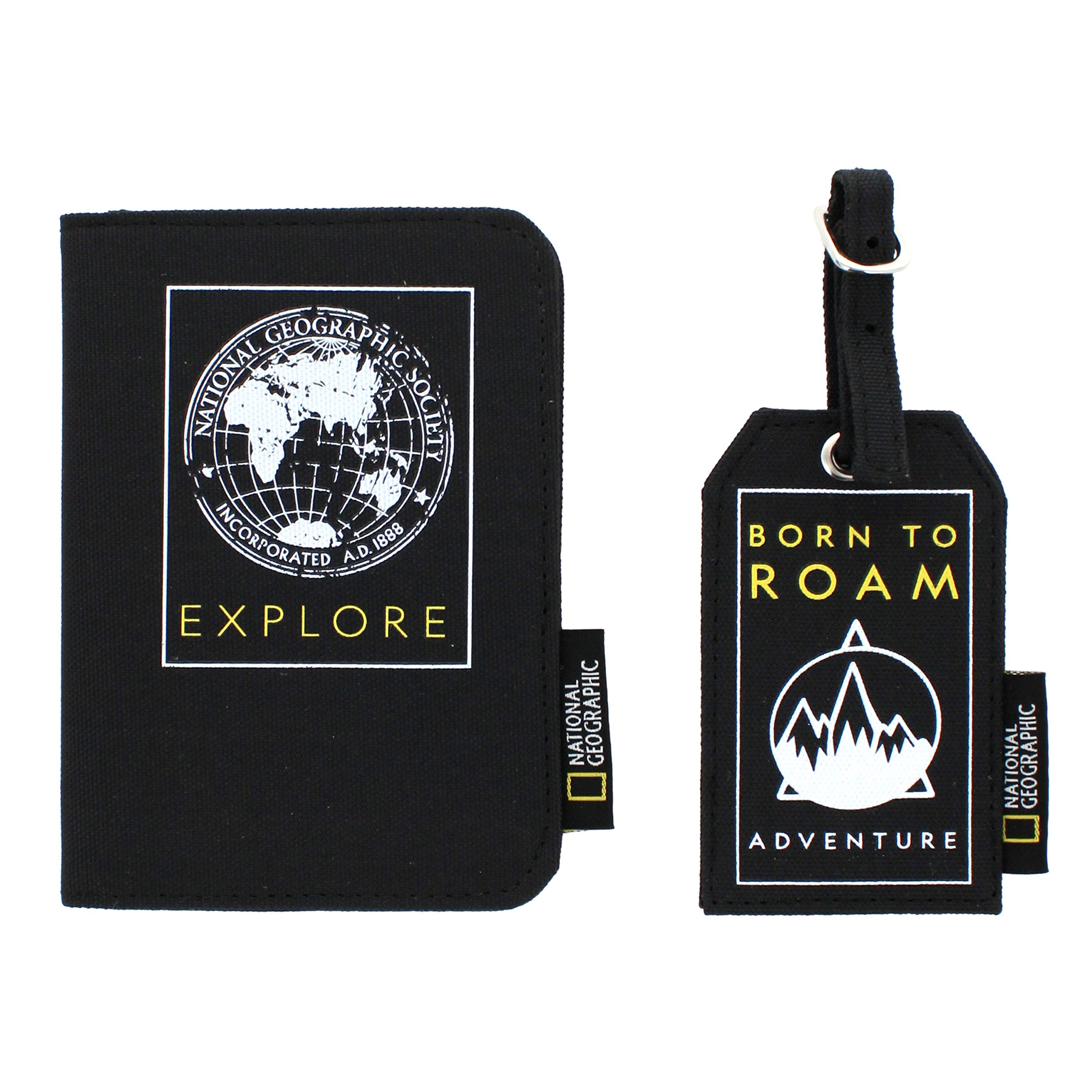 National Geographic Passport Holder and Luggage Tag | Designer Travel Set | Premium Gifts for Women and Men