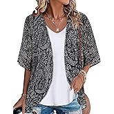 Womens Kimono Beach Cover Up Chiffon Cardigan Floral Tops Loose Capes
