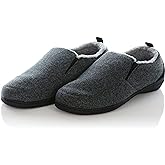 PowerStep Archwear Mens's Orthotic Slippers, Arch Support Slippers, Plantar Fasciitis Relief, Neutral Arch, Shock Absorbing Sole, Lightweight, Orthotic House Shoes, Non Slip Tread (Light Brown & Dark Grey)