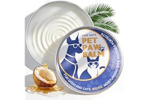 XANINP Dog Paw Balm Lick-Safe Paw Balm for Dogs & Cats, Natural Moisturizer with Organic Coconut Oil Quickly Nourishes and Repairs Dry, Cracked Paws and Nose