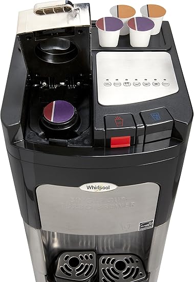 whirlpool commercial single serve coffee maker and bottom load water cooler