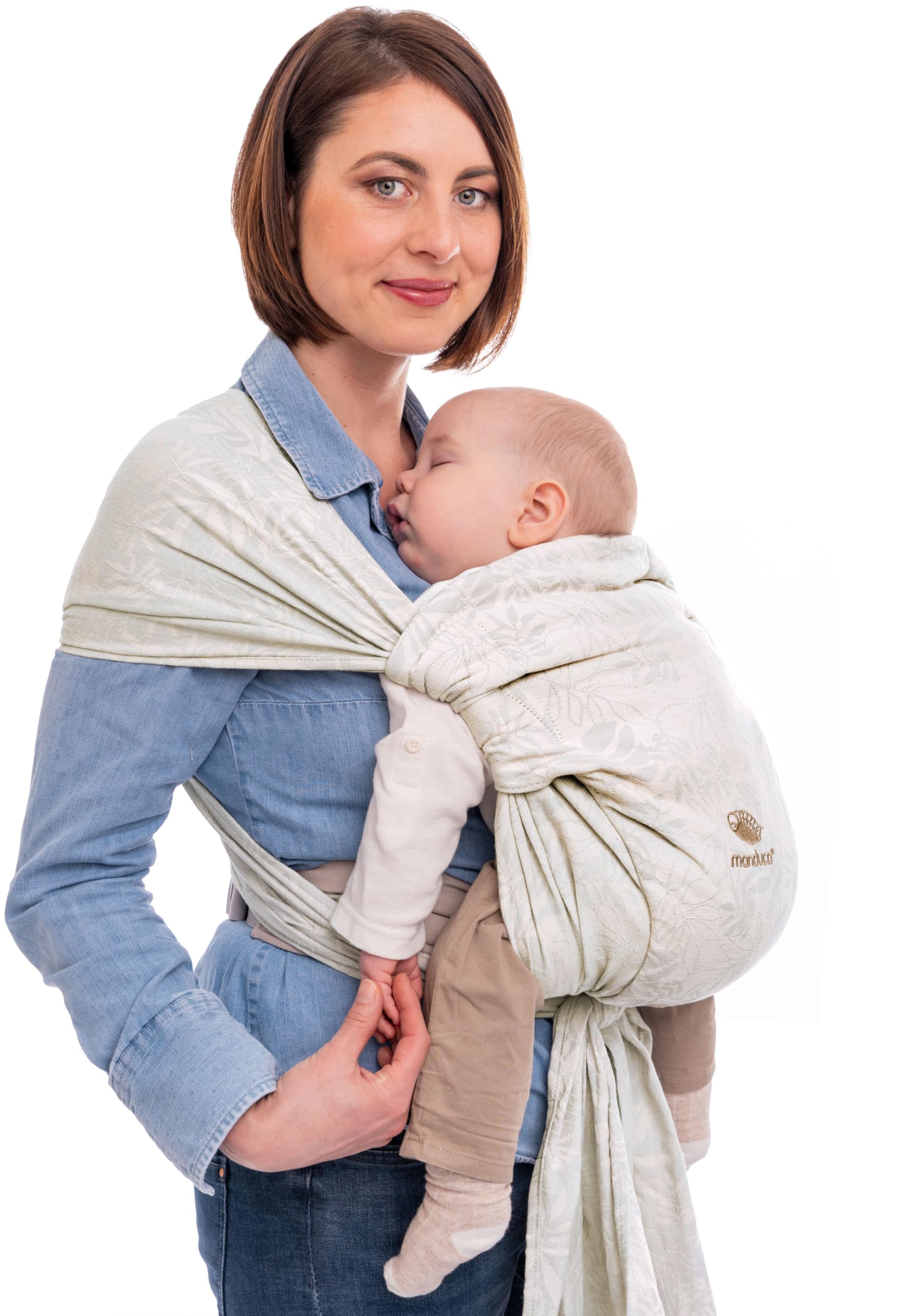 manduca Twist - Baby Sling - Light and Easy Baby Carrier with Kangaroo Bag and Soft Belly Belt - for Newborns from Birth up to 15 Kg - Organic Cotton - Cream
