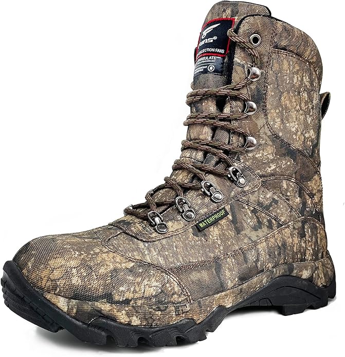 8 Fans 9 Inch 800G Men's Lightweight Waterproof Hunting Boots