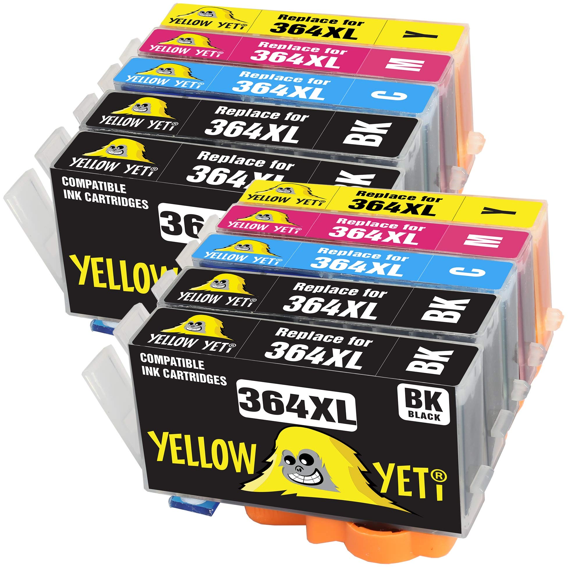 YELLOW YETI Replacement for HP 364 364XL Ink Cartridges compatible with HP Photosmart 5520 5510 6520 7520 7510 6510 B209a Officejet 4620 Deskjet 3520 3070A (4 Black + 2 Cyan + 2 Magenta + 2 Yellow)