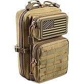 LIVANS Tactical Molle Utility Pouch, EDC Tool Pouch Tactical Phone Pouches Mini Waist Pouches Medical EDC IFAK Pack Mini Design of 3-Day Backpack