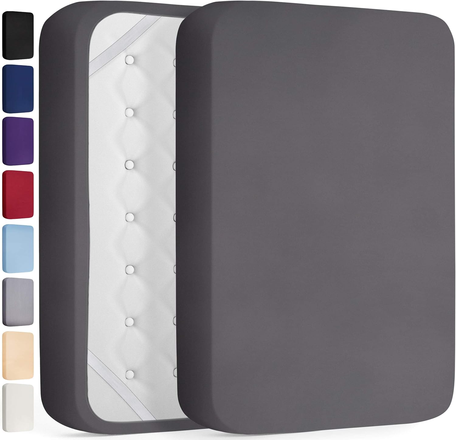Fitted Sheet Deep Pocket Fitted Sheet Only Deep Pocket Bed Sheet Fitted Sheet XL Twin Size, Gray: Home & Kitchen
