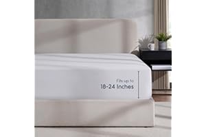 Nestl Extra Deep Pocket King Fitted Sheet, White Fitted Sheet King Size, 1800 Microfiber King Fitted Sheet Only, Ultra Soft King Bed Fitted Sheet Fits up to 24 Inch Mattress - King Size Fitted Sheets