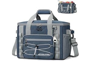 Maelstrom Soft Sided Cooler Bag, 30/40 Can Collapsible Insulated Ice Chest, Large Leakproof Portable Storage for Camping, Travel, Kayaking & Beach