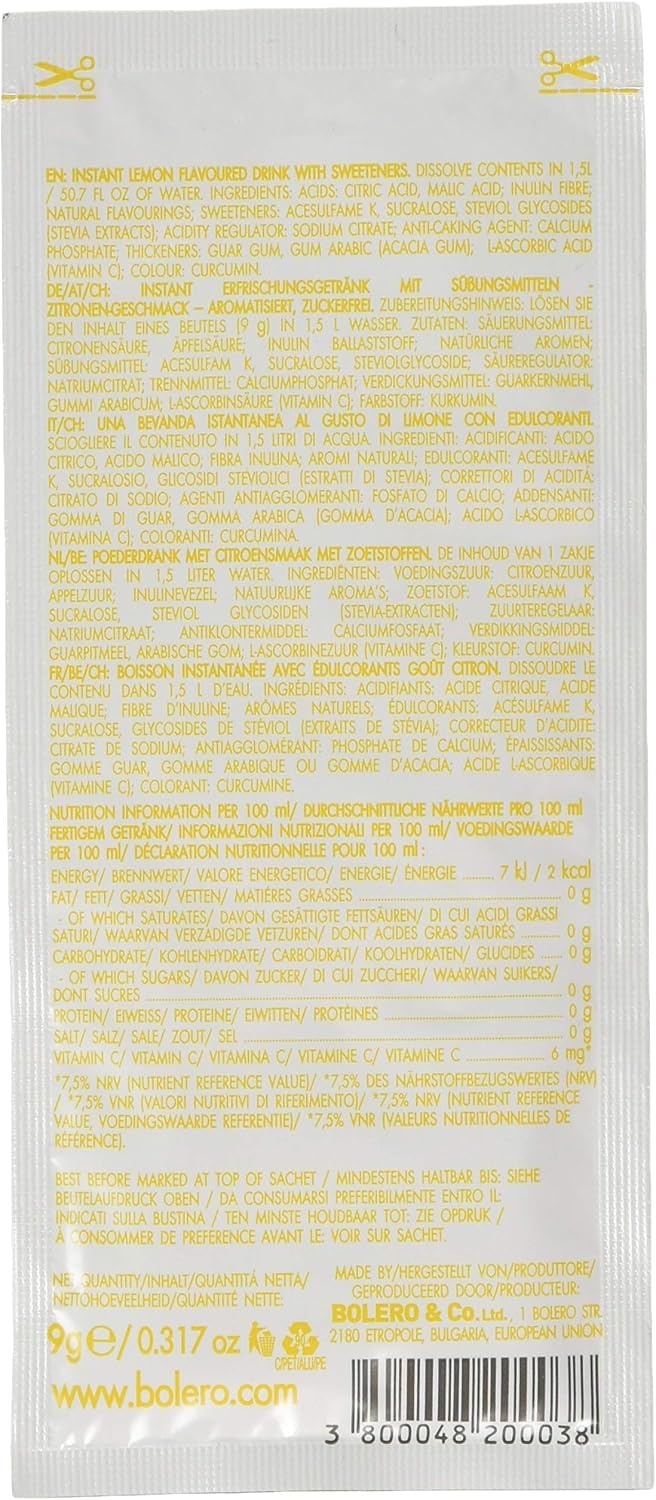Bolero Classic Powder Sachet, 9 g, Lemon, 24-Count, 216 g (Pack of 1) - Image 3
