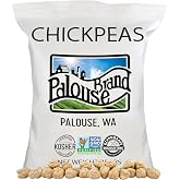 Palouse Brand Certified Glyphosate Residue Free Chickpeas | Garbanzo Beans | 25 LBS | Family Farmed in Washington State | Non-GMO Project Verified | Kosher Parve | USA Grown | Field Traced
