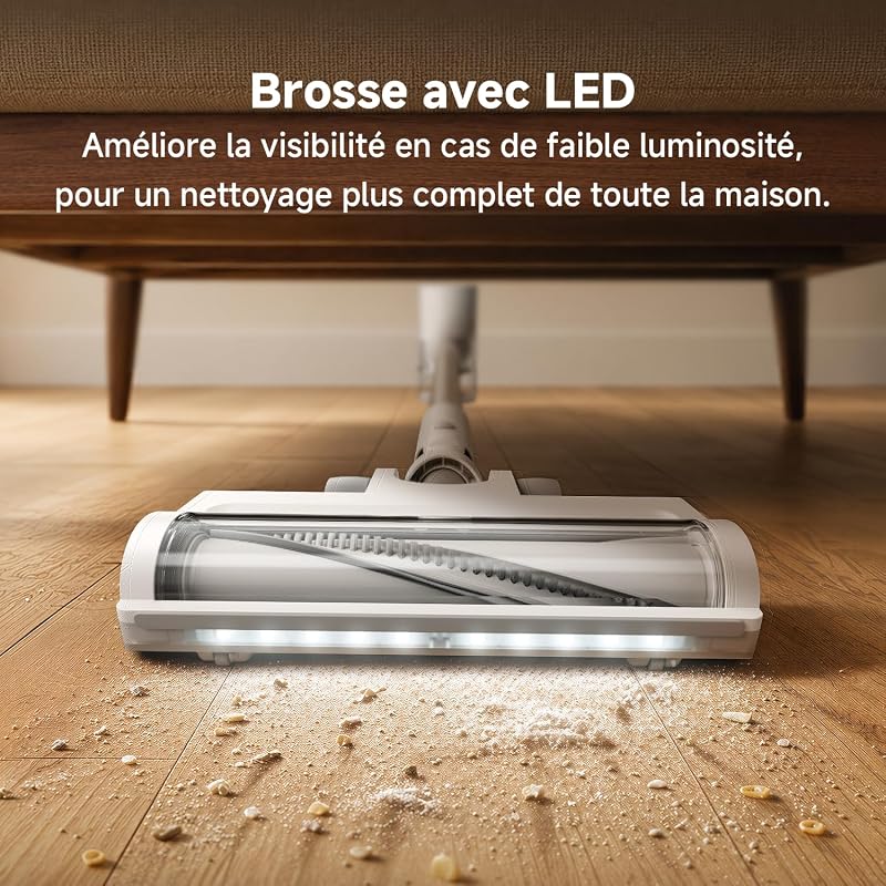 G20 Aspirateur Balai Sans Fil, 25000 Pa/150 AW, Jusqu’à 60 Min, LED