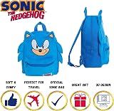 Sonic The Hedgehog 3D Plush Backpack Official Sega Kids Bag School Travel view 2