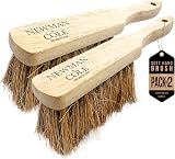 Newman and Cole Natural Wooden Hand Brush Pack Two Coco Soft Bristles