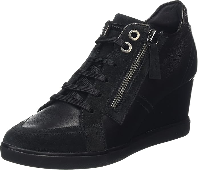 Geox D ELENI D, Women’s Sneakers, Black (Blackc9999), 2.5