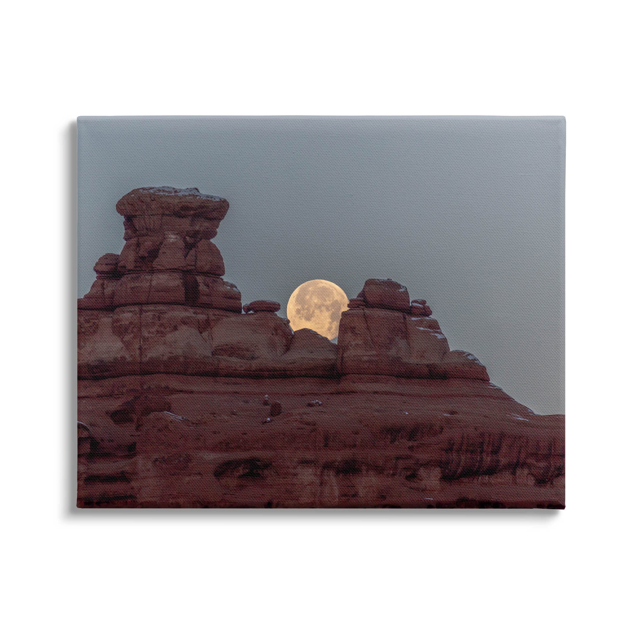 Photo 1 of **CORNER SUPPORT SLATS IN BACK ARE BROKEN ON 1 SIDE** Stupell Industries Desert Mesa Moonlit Night Landscape Canvas Wall Art, Design by Jeff Poe