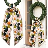 2 Pack Spring Fall Wreaths Sash for Front Door, Wreath Accessories, for Monogram Garland Ribbon, for Xmas Garland Decor Accessories Wedding Party Yard Indoor Outdoor Wall Cabinet Kitchen (E)