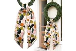 QYRCXX 2 Pack Spring Fall Wreaths Sash for Front Door, Wreath Accessories, for Monogram Garland Ribbon, for Xmas Garland Decor Accessories Wedding Party Yard Indoor Outdoor Wall Cabinet Kitchen (E)