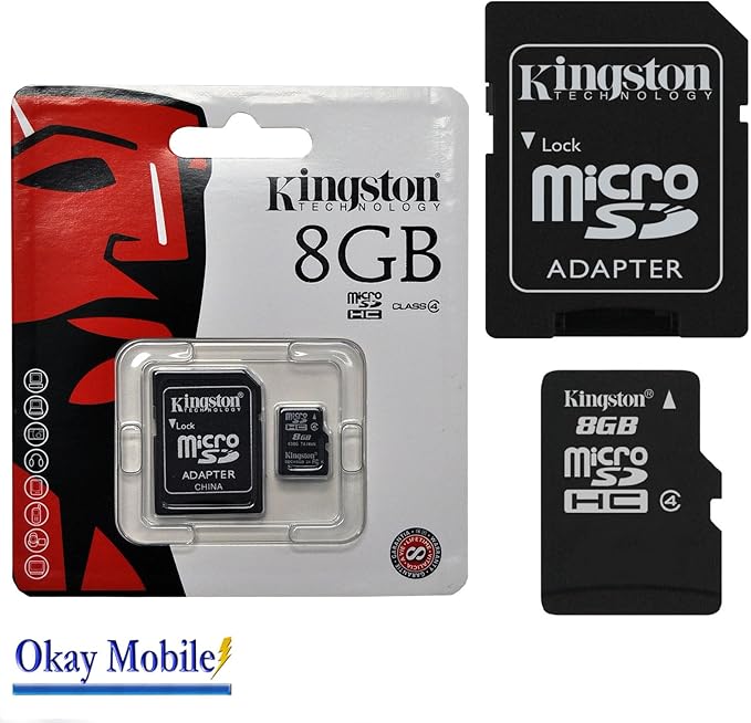 Original Kingston MicroSD, SDHC memory card, 8 GB, for tablet, PC