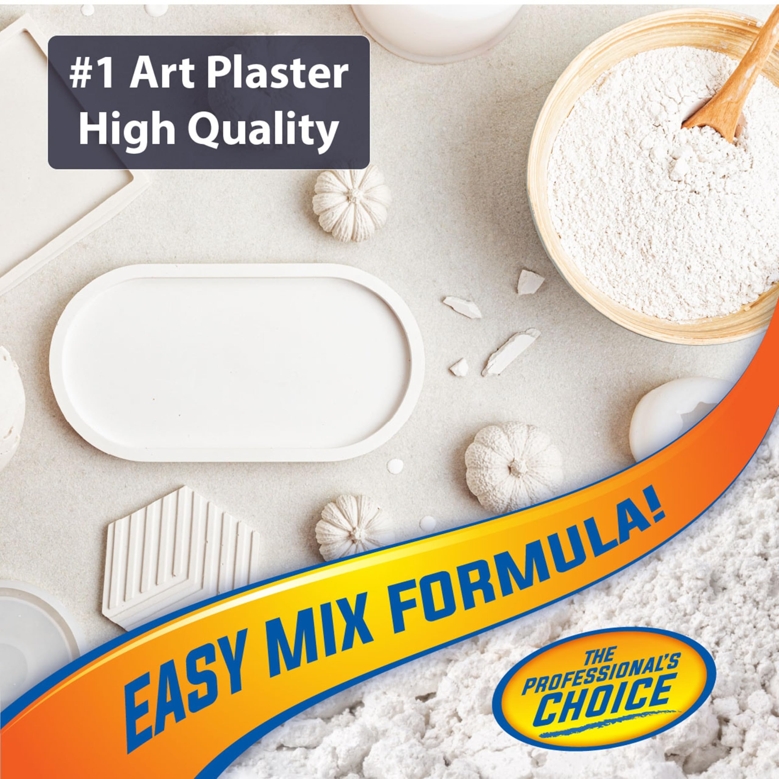 Perfect Plaster Non-Toxic, Color-Blendable, Mix with Water Pottery & Ceramic Casting Material - 4 Pound