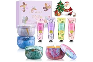 Scented Candles Gift Set for Women, Unique Candles & Hand Cream Lotion Set, Gifts for Mom, Teacher Appreciation Gifts, Birthd