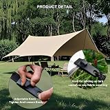 Langaelex Set of 10 Heavy Duty Tarp Clips with Bungee Cords Carabiners view 3