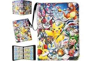 KMCIA Card Binder for Pokemon Cards, 9-Pockets Trading Card Holder Fits 900 Cards with 50 Removable Sleeves, TCG Card Binders Card Storage Album Cards Collection Carrying Case for Boys & Girls
