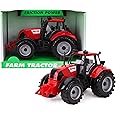ToylandⓇ Friction Powered Farm Tractor with Opening Bonnet - Available in Pink, Blue, Red & Green (RED)