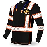 KwikSafety - Charlotte, NC - Black Renaissance Man Safety Shirt [Reflective Fishbone Tape] ANSI Class Unrated