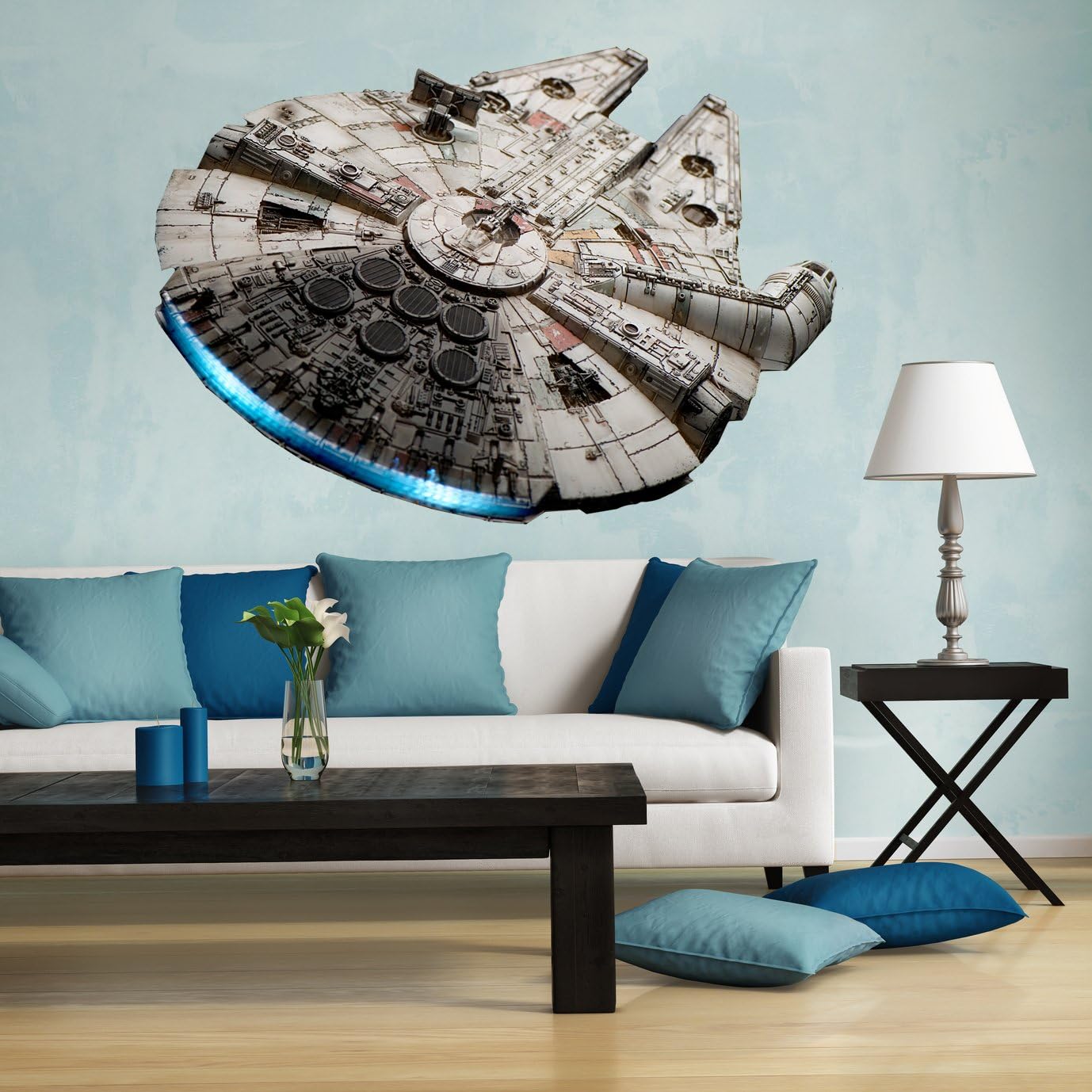 PillowFigtArt Full Color Millennium Falcon Decal, Large